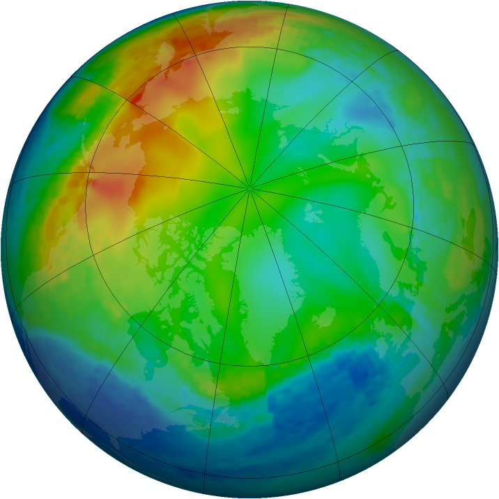 Arctic ozone map for 04 December 2001